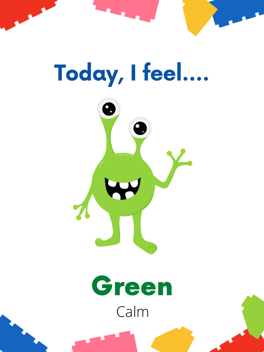 5 Colorful Monster Emotions Posters